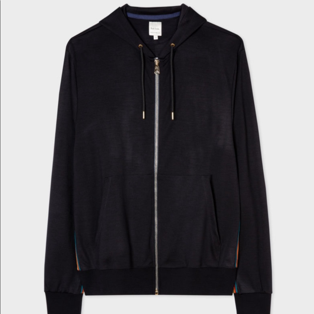 Paul Smith Wool ‘Signature Stripe’ Zip Hoodie
